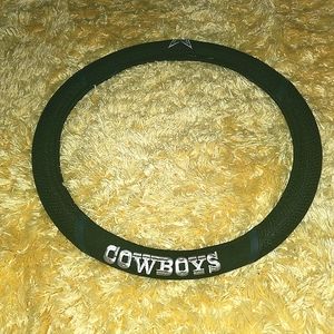 Dallas Cowboys Steering Wheel Cover Black, White & Blue 😀